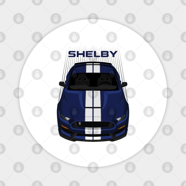 Ford Mustang Shelby GT350 2015 - 2020 - Kona Blue - White Stripes Magnet by V8social